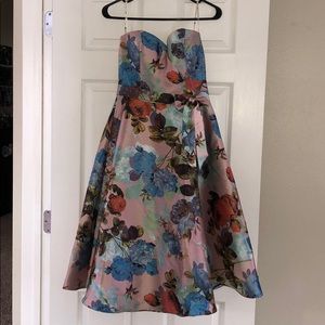 tea length flower dress